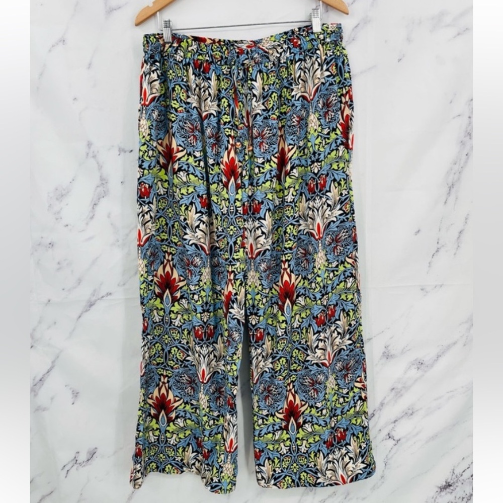 Signals Paisley Floral Print Wide Leg Pants